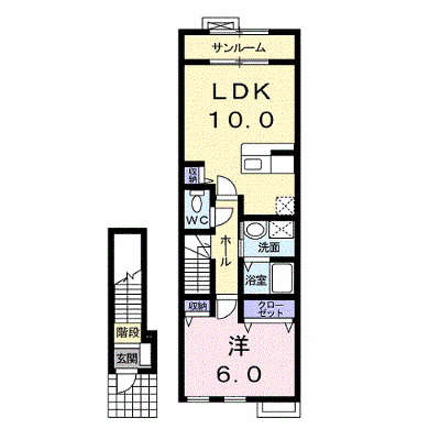 エスペランサ 202【管理NO：1-017383701-02020】 ★家具家電は申し込み後に搬入します★ ★2026年10月下旬入居可能★の外観画像