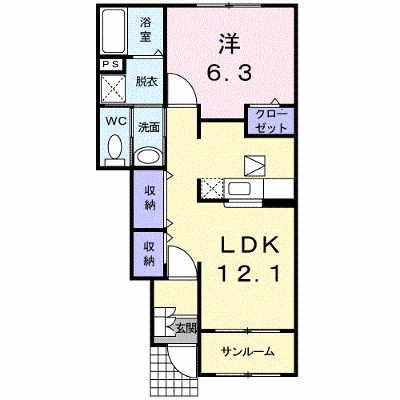 縁（ゆかり） 103【管理NO：1-014433201-01030】 ★家具家電は申し込み後に搬入します★ ★2026年10月中旬入居可能★の外観画像