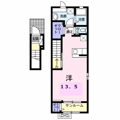 ルヴェ　ソン　ヴェール 201【管理NO：1-028524201-02010】 ★家具家電は申し込み後に搬入します★ ★2027年02月上旬入居可能★の外観画像