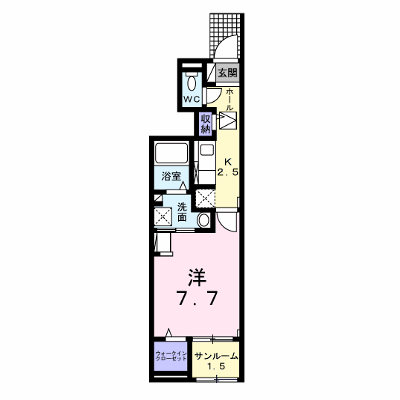カリーノⅥ 102【管理NO：1-026815101-01020】 ★家具家電は申し込み後に搬入します★ ★2026年10月中旬入居可能★の外観画像