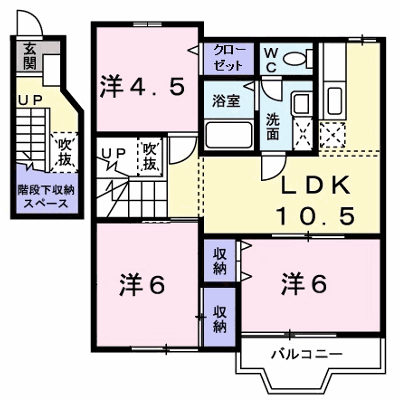 シャン・ド・フルール 202【管理NO：1-010718501-02020】 ★家具家電は申し込み後に搬入します★ ★2026年10月中旬入居可能★の外観画像