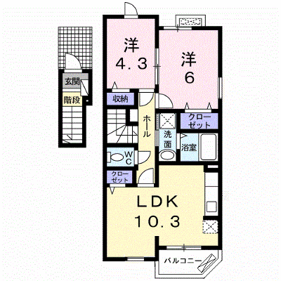 ＩＬ　Ｍａｒｅ 201【管理NO：1-019869402-02010】 ★家具家電は申し込み後に搬入します★ ★2026年11月上旬入居可能★の外観画像