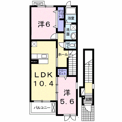 ミニョン　ソレイユ 203【管理NO：1-015864201-02030】 ★家具家電は申し込み後に搬入します★ ★2026年10月上旬入居可能★の外観画像