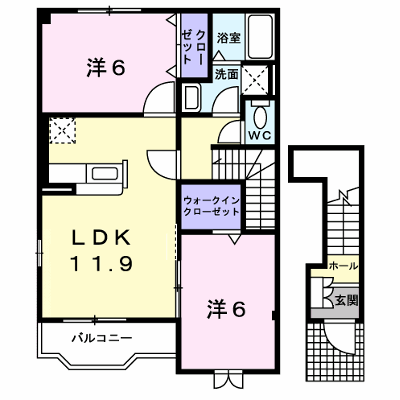 モデストハピネス 201【管理NO：1-013384101-02010】 ★家具家電は申し込み後に搬入します★ ★2026年11月中旬入居可能★の外観画像