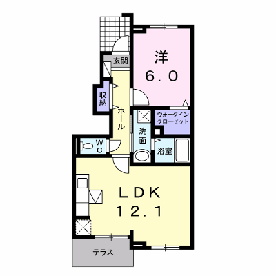 プリムラⅡ 102【管理NO：1-019255901-01020】 ★家具家電は申し込み後に搬入します★ ★2026年10月下旬入居可能★の外観画像