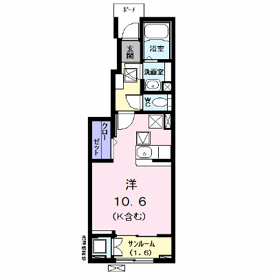 シャノワール 102【管理NO：1-027825701-01020】 ★家具家電は申し込み後に搬入します★ ★2026年10月中旬入居可能★の外観画像