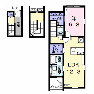 Ｋａｌｍｉａ（カルミア） 301【管理NO：1-027526001-03010】 ★家具家電は申し込み後に搬入します★ ★2026年10月中旬入居可能★の外観画像