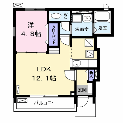 クラージュ 101【管理NO：1-018039601-01010】 ★家具家電は申し込み後に搬入します★の外観画像