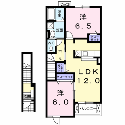 セイ・プリムロ－ズ 202【管理NO：1-015679401-02020】 ★家具家電は申し込み後に搬入します★ ★2026年10月下旬入居可能★の外観画像
