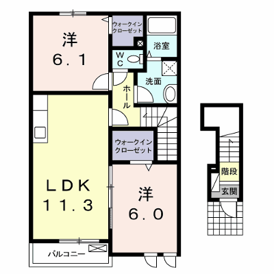 アムールＢ 201【管理NO：1-016469601-02010】 ★家具家電は申し込み後に搬入します★ ★2026年10月下旬入居可能★の外観画像