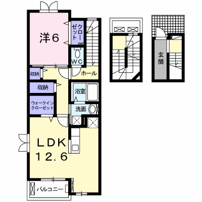ラフレシール 305【管理NO：1-019572301-03040】 ★家具家電は申し込み後に搬入します★ ★2026年09月下旬入居可能★の外観画像