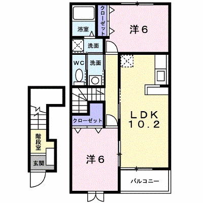 ウッズⅤ 203【管理NO：1-013078501-02030】 ★家具家電は申し込み後に搬入します★ ★2026年10月中旬入居可能★の外観画像