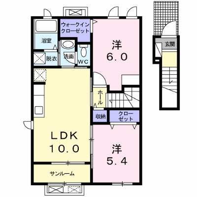 ルミエール周枳Ｂ 203【管理NO：1-024341801-02030】 ★家具家電は申し込み後に搬入します★ ★2026年11月中旬入居可能★の外観画像