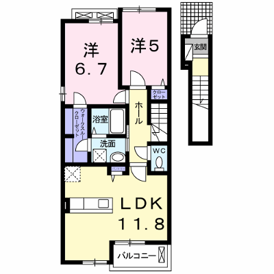 オリーブ赤穂Ⅱ 203【管理NO：1-024039202-02030】 ★家具家電は申し込み後に搬入します★ ★2026年10月下旬入居可能★の外観画像