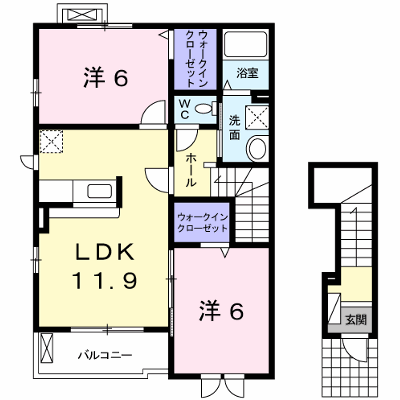リヴィエール 201【管理NO：1-020896001-02010】 ★家具家電は申し込み後に搬入します★ ★2026年11月上旬入居可能★の外観画像