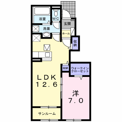 メゾンドカルム　Ⅱ 102【管理NO：1-026363502-01020】 ★家具家電は申し込み後に搬入します★の外観画像