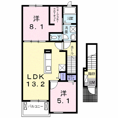 ラ・ブレーメンＡ 203【管理NO：1-022035901-02030】 ★家具家電は申し込み後に搬入します★の外観画像