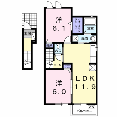 ハイツマル木　Ｆ 201【管理NO：1-020580901-02010】 ★家具家電は申し込み後に搬入します★ ★2026年10月下旬入居可能★の外観画像