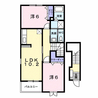 ベル・メゾン・ドゥ 201【管理NO：1-012665701-02010】 ★家具家電は申し込み後に搬入します★の外観画像