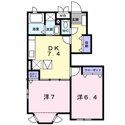 ラフレシールＡ 102【管理NO：1-012919901-01020】 ★家具家電は申し込み後に搬入します★ ★2026年10月下旬入居可能★の外観画像