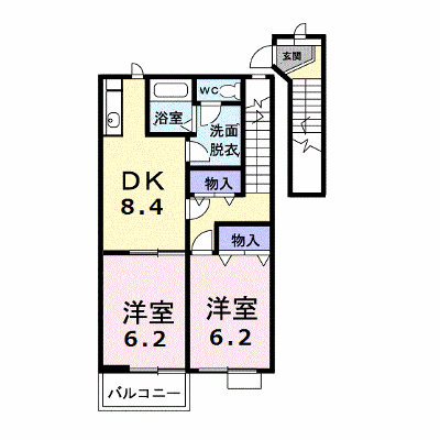 トゥルーランド錦Ａ 202【管理NO：1-011110101-02020】 ★家具家電は申し込み後に搬入します★ ★2026年11月上旬入居可能★の外観画像