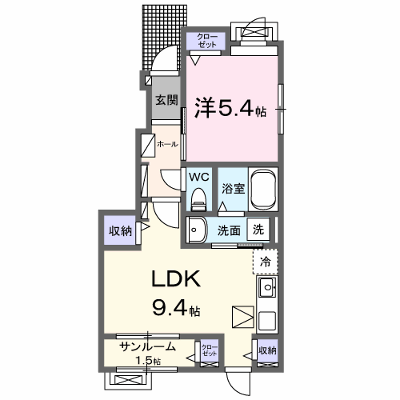 サンフラワー 101【管理NO：1-027695801-01010】 ★家具家電は申し込み後に搬入します★ ★2026年11月中旬入居可能★の外観画像