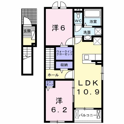 ライフランドＤ 201【管理NO：1-027026401-02010】 ★家具家電は申し込み後に搬入します★ ★2026年10月下旬入居可能★の外観画像