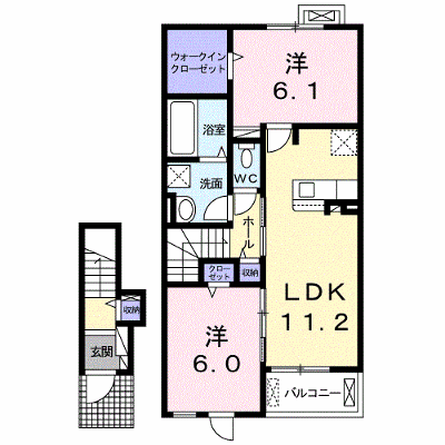 メゾン　ド　フレーシュ下宮永Ａ 202【管理NO：1-025595501-02020】 ★家具家電は申し込み後に搬入します★ ★2026年10月下旬入居可能★の外観画像