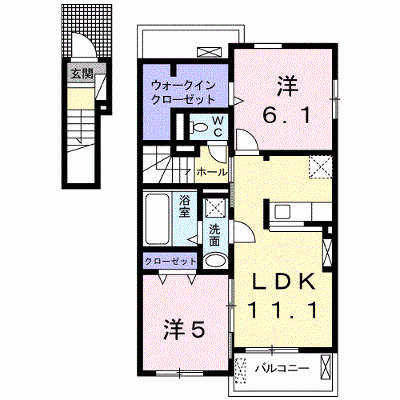 エアリー・ラブ 201【管理NO：1-024459901-02010】 ★家具家電は申し込み後に搬入します★ ★2026年10月下旬入居可能★の外観画像