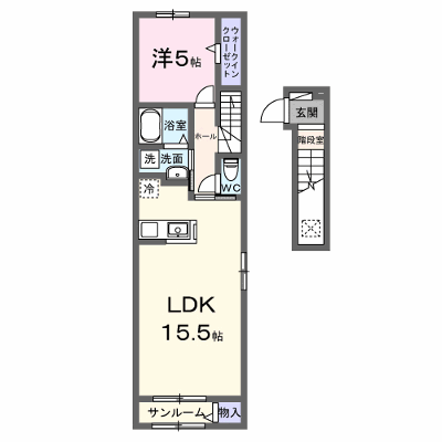 ＥＬ・Ｐ 201【管理NO：1-028861301-02010】 ★家具家電は申し込み後に搬入します★ ★2027年01月下旬入居可能★の外観画像
