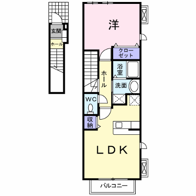 ロング　シーダー　Ｄ 201【管理NO：1-015902402-02010】 ★家具家電は申し込み後に搬入します★ ★2026年10月中旬入居可能★の外観画像