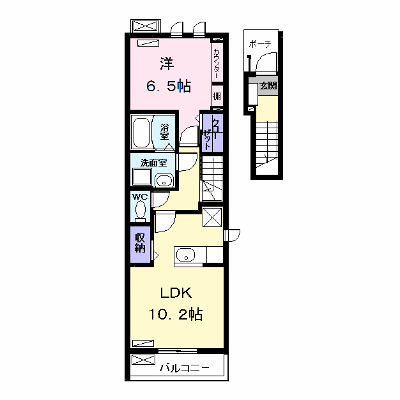 グラース・メゾンⅡ 201【管理NO：1-025111201-02010】 ★家具家電は申し込み後に搬入します★ ★2026年10月中旬入居可能★の外観画像