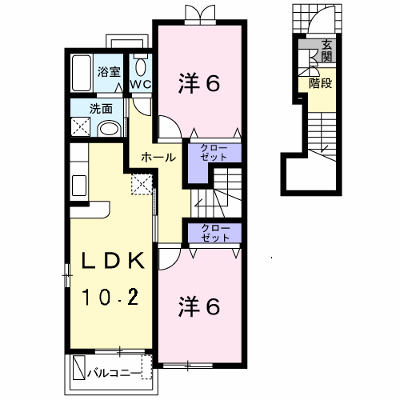 リバニッシュＡ 204【管理NO：1-012748901-02040】 ★家具家電は申し込み後に搬入します★ ★2026年10月下旬入居可能★の外観画像