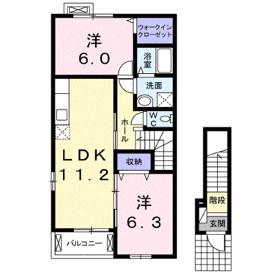 アバンツァートⅡ 201【管理NO：1-020222001-02010】 ★家具家電は申し込み後に搬入します★ ★2026年10月下旬入居可能★の外観画像