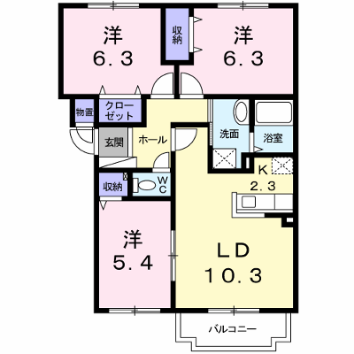 アバンフォンテーヌＡ 205【管理NO：1-011146101-02040】 ★家具家電は申し込み後に搬入します★の外観画像