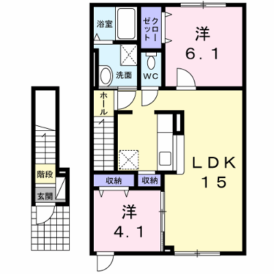 フラン　コリーヌ 202【管理NO：1-017935901-02020】 ★家具家電は申し込み後に搬入します★ ★2026年10月下旬入居可能★の外観画像