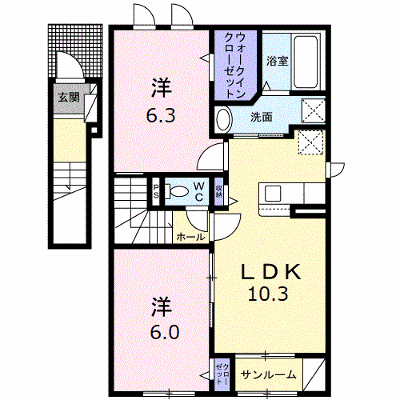 アイプレイス敦賀 201【管理NO：1-027246901-02010】 ★家具家電は申し込み後に搬入します★ ★2026年11月中旬入居可能★の外観画像