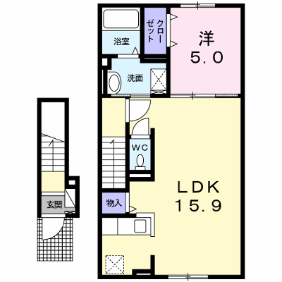 レガート（ＬＥＧＡＴＯ） 202【管理NO：1-024894201-02020】 ★家具家電は申し込み後に搬入します★ ★2026年10月下旬入居可能★の外観画像