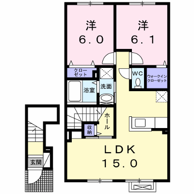 リシェルⅤ 205【管理NO：1-019537201-02050】 ★家具家電は申し込み後に搬入します★ ★2026年11月中旬入居可能★の外観画像