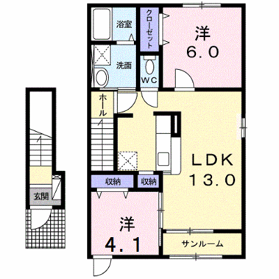 アルモニーＢ 204【管理NO：1-021366002-02040】 ★家具家電は申し込み後に搬入します★ ★2026年10月下旬入居可能★の外観画像