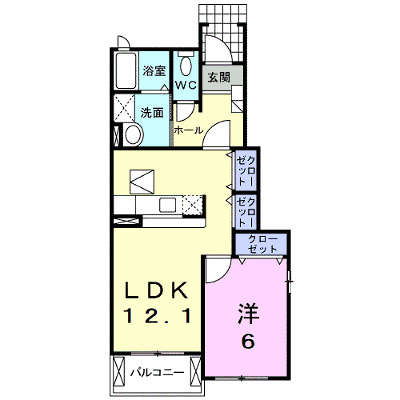 インフォローズＢ 101【管理NO：1-013593202-01010】 ★家具家電は申し込み後に搬入します★の外観画像