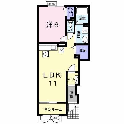 パニエ　ド　フルールⅡ 104【管理NO：1-020123902-01040】 ★家具家電は申し込み後に搬入します★ ★2026年10月下旬入居可能★の外観画像