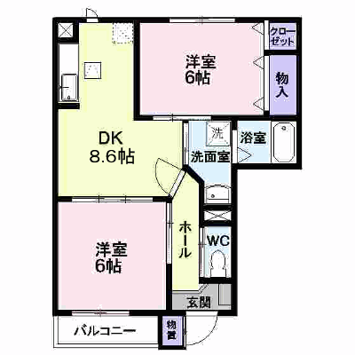 クレストール米沢 102【管理NO：1-011280601-01020】 ★家具家電は申し込み後に搬入します★ ★2026年11月上旬入居可能★の外観画像