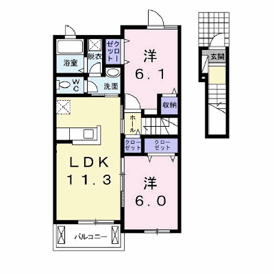 ヴィル　ソレイユ　大日向 202【管理NO：1-018893101-02020】 ★家具家電は申し込み後に搬入します★ ★2026年10月下旬入居可能★の外観画像
