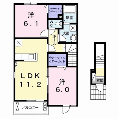アクアサイドⅡ 201【管理NO：1-021213902-02010】 ★家具家電は申し込み後に搬入します★ ★2026年10月下旬入居可能★の外観画像