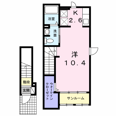 アヴニール 203【管理NO：1-021230801-02030】 ★家具家電は申し込み後に搬入します★ ★2026年11月中旬入居可能★の外観画像