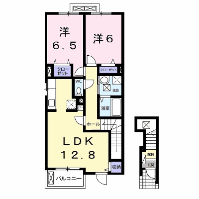 フォーリストＣ 201【管理NO：1-015181603-02010】 ★家具家電は申し込み後に搬入します★ ★2026年10月下旬入居可能★の外観画像