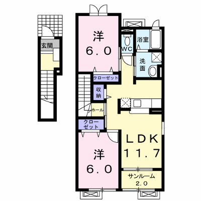 ブライトガーデンＢ 201【管理NO：1-014791802-02010】 ★家具家電は申し込み後に搬入します★ ★2026年11月中旬入居可能★の外観画像