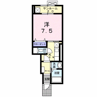パークサイド　Ⅰ 102【管理NO：1-016544601-01020】 ★家具家電は申し込み後に搬入します★ ★2026年10月下旬入居可能★の外観画像