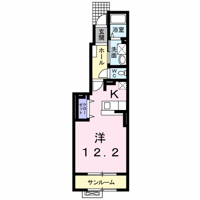 ミドルビレッジヒロ７Ｂ 105【管理NO：1-017178402-01040】 ★家具家電は申し込み後に搬入します★ ★2026年10月中旬入居可能★の外観画像